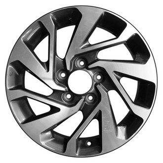 CCI® - 10 Spiral-Spoke Machined and Dark Charcoal Metallic 16x7 Alloy Factory Wheel - Remanufactured
