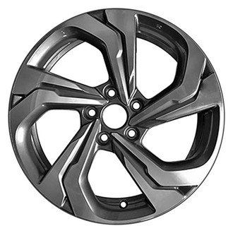 CCI® - 5 Spiral-Spoke Machined and Medium Charcoal Metallic 17x7.5 Alloy Factory Wheel - Remanufactured