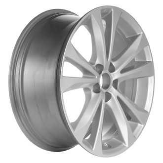 CCI® - 5 V-Spoke Machined and Bright Silver Metallic 17x7.5 Alloy Factory Wheel - Remanufactured
