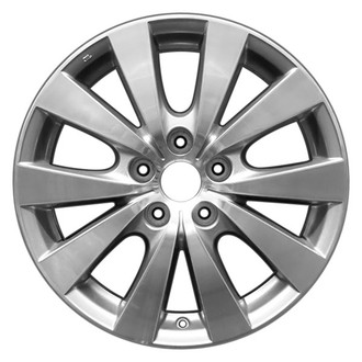 CCI® - 5 V-Spoke Slow Machined and Medium Sparkle Silver 17x7 Alloy Factory Wheel - Remanufactured