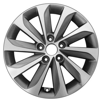 CCI® - 10 Turbine-Spoke Machined and Medium Charcoal Metallic 17x6.5 Alloy Factory Wheel - Remanufactured