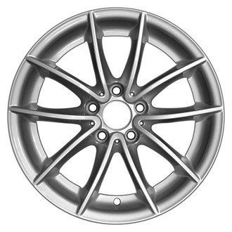 5 V-Spoke Silver 17x7.5 Alloy Factory Wheel, Remanufactured - Front View
