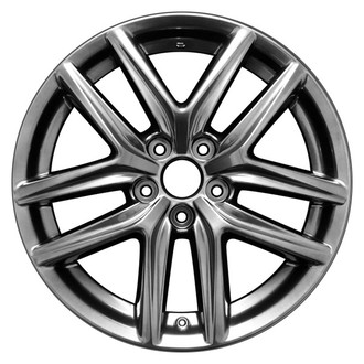 CCI® - Double 5-Spoke Medium Smoked Hyper Silver 18x8 Alloy Factory Wheel - Replica