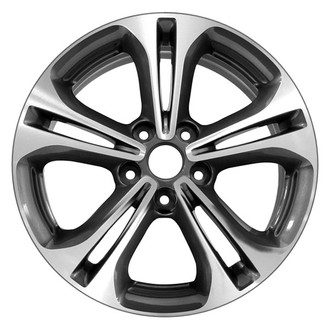 CCI® - Double 5-Spoke Charcoal with Machined Face 17x7 Alloy Factory Wheel - Remanufactured