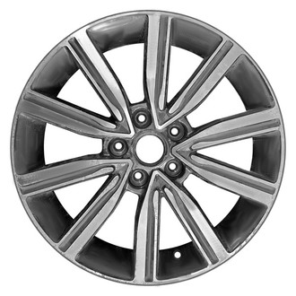 CCI® - 5 V-Spoke Machined and Medium Charcoal Metallic 17x7 Alloy Factory Wheel - Remanufactured