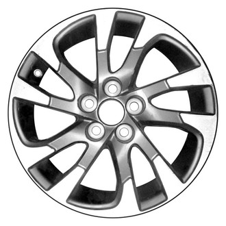 CCI® - 10-Spoke Machined Charcoal Metallic 15x6.5 Alloy Factory Wheel - Remanufactured