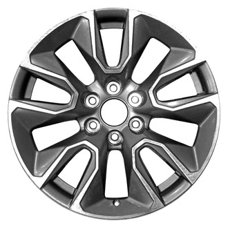 CCI® - 10-Spoke Machined and Dark Charcoal Metallic 20x9 Alloy Factory Wheel - Replica