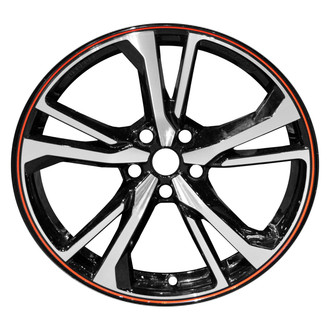 CCI® - 5 Split-Spoke Machined Gloss Black with Red Stripe 19x10 Alloy Factory Wheel - Remanufactured