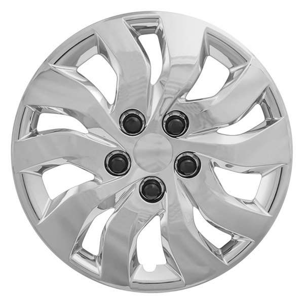 CCI® - 10 Spiral-Spoke Chrome Wheel Hub Caps