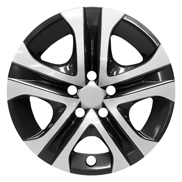 CCI® - 5-Spoke Silver/Black Wheel Hub Caps