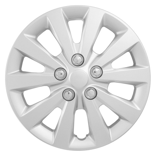 CCI® - 5 V-Spoke Silver Wheel Hub Caps