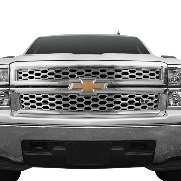 CCI® - 2-Pc OE Style Chrome Honeycomb Main Grille