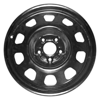 CCI® - 10-Slot Black 17x6.5 Steel Factory Wheel - Replica