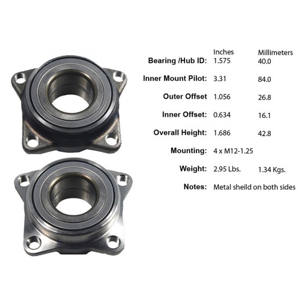 Centric® - Premium™ Front Driver Side Wheel Bearing Module
