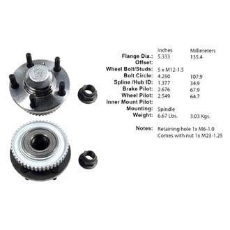 Centric® - C-Tek™ Wheel Bearing and Hub Assembly