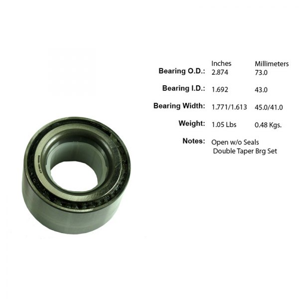 Centric® - Premium™ Rear Driver Side Wheel Bearing and Race Set