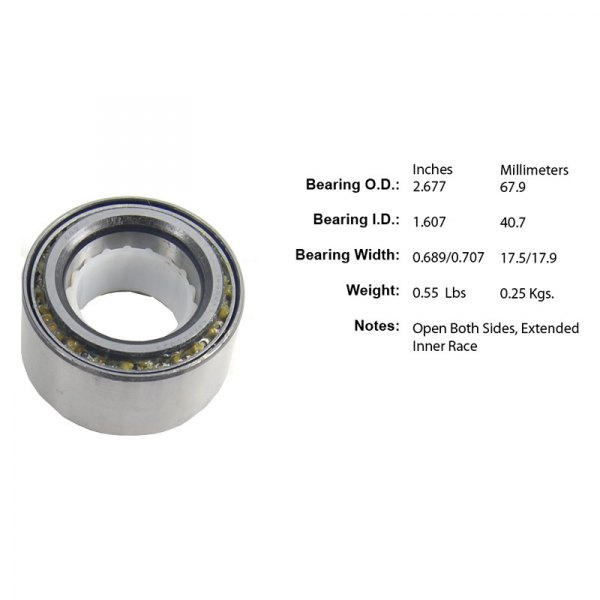 Centric® - Premium™ Front Driver Side Wheel Bearing and Race Set