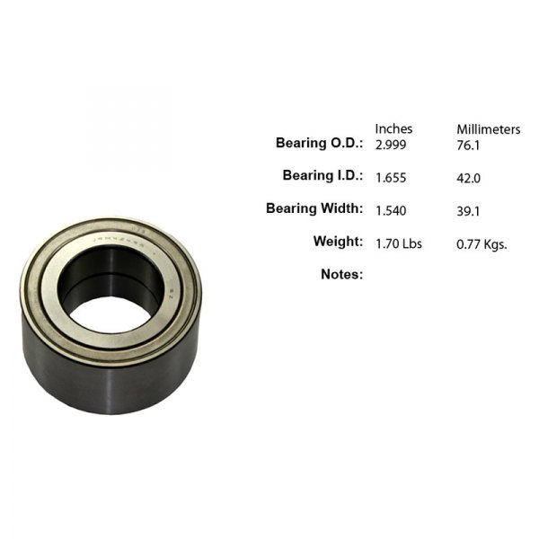 Centric® - Premium™ Front Driver Side Wheel Bearing