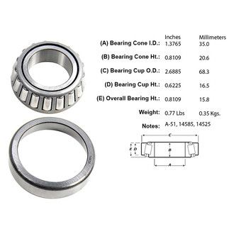 Centric® - Premium™ Rear Driver Side Inner Wheel Bearing and Race Set