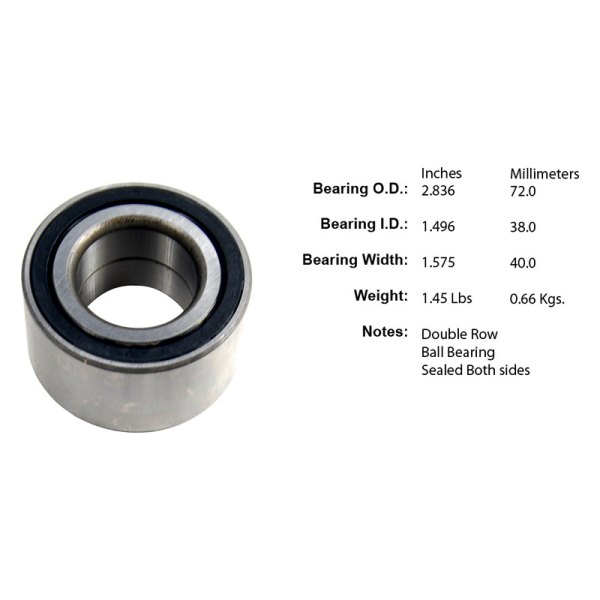 Centric® - Premium™ Front Driver Side Double Row Wheel Bearing
