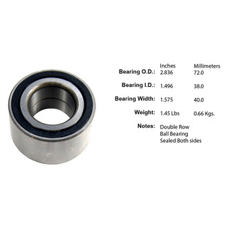 Centric® - Premium™ Front Driver Side Double Row Wheel Bearing