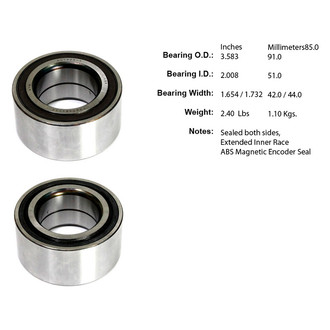 Centric® - Premium™ Front Driver Side Double Row Wheel Bearing