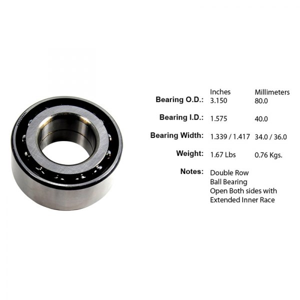 Centric® - Premium™ Front Driver Side Inner Double Row Wheel Bearing