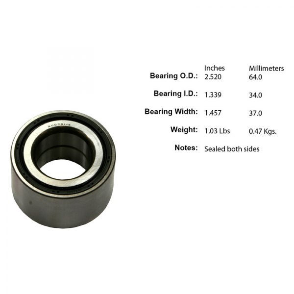 Centric® - Premium™ Front Driver Side Double Row Wheel Bearing