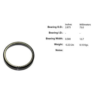 Centric® - C-Tek™ Rear Driver or Passenger Side Inner standard Wheel Bearing Race