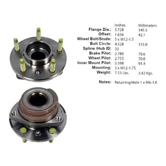 Centric® - C-Tek™ Wheel Bearing and Hub Assembly