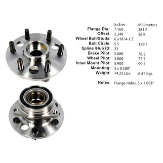 Centric® - C-Tek™ Front Passenger Side Standard Driven Wheel Bearing and Hub Assembly