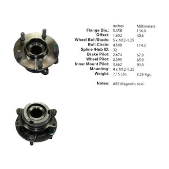Centric® - C-Tek™ Front Passenger Side Standard Driven Wheel Bearing and Hub Assembly