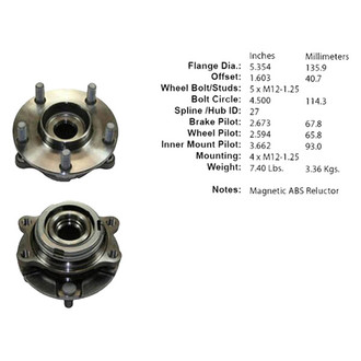 Centric® - C-Tek™ Wheel Bearing and Hub Assembly