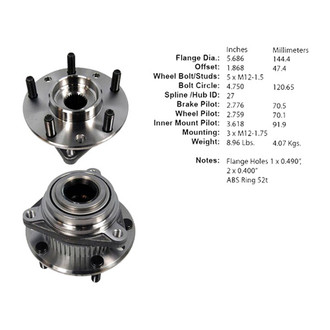Centric® - C-Tek™ Wheel Bearing and Hub Assembly