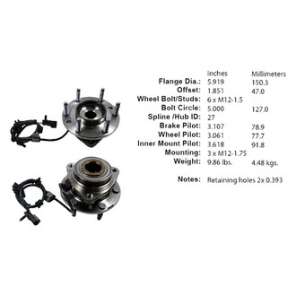 Centric® - C-Tek™ Wheel Bearing and Hub Assembly