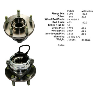 Centric® - Premium™ Wheel Bearing and Hub Assembly