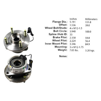 Centric® - C-Tek™ Front Passenger Side Standard Driven Wheel Bearing and Hub Assembly