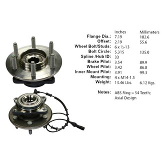 Centric® - C-Tek™ Rear Passenger Side Standard Driven Wheel Bearing and Hub Assembly