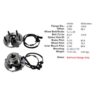 Centric® - C-Tek™ Front Passenger Side Standard Driven Wheel Bearing and Hub Assembly