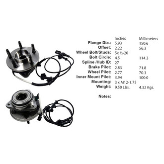 Centric® - C-Tek™ Front Passenger Side Standard Driven Wheel Bearing and Hub Assembly