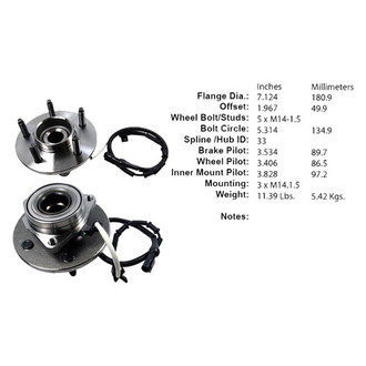 Centric® - C-Tek™ Front Passenger Side Standard Driven Wheel Bearing and Hub Assembly