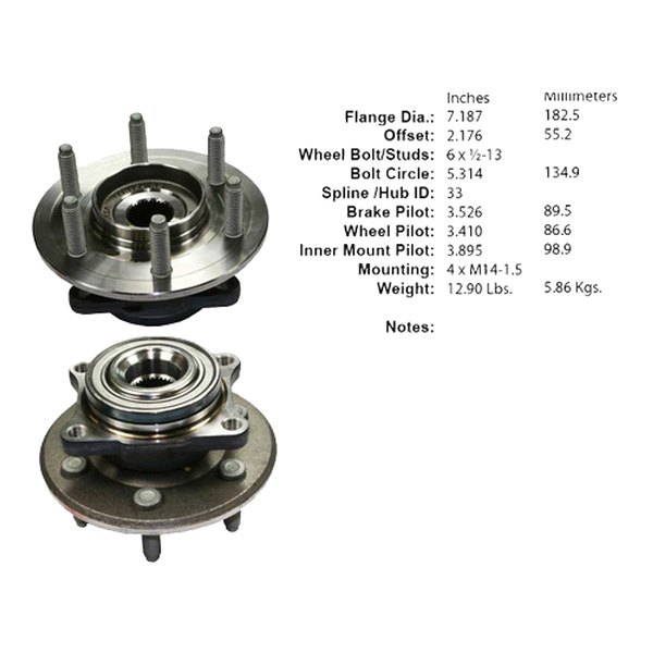 Centric® - C-Tek™ Rear Driver Side Standard Driven Wheel Bearing and Hub Assembly