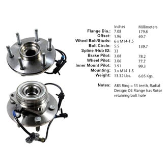 Centric® - C-Tek™ Front Passenger Side Wheel Bearing and Hub Assembly