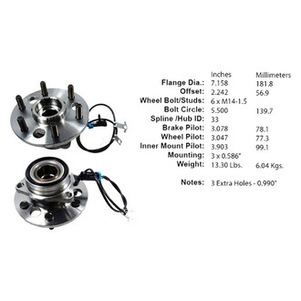 Centric® - C-Tek™ Wheel Bearing and Hub Assembly
