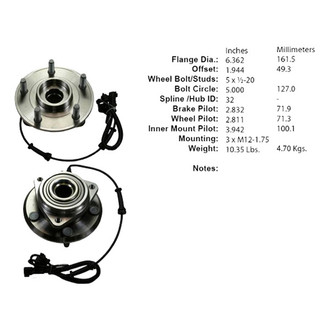 Centric® - Premium™ Front Passenger Side Driven Wheel Bearing and Hub Assembly