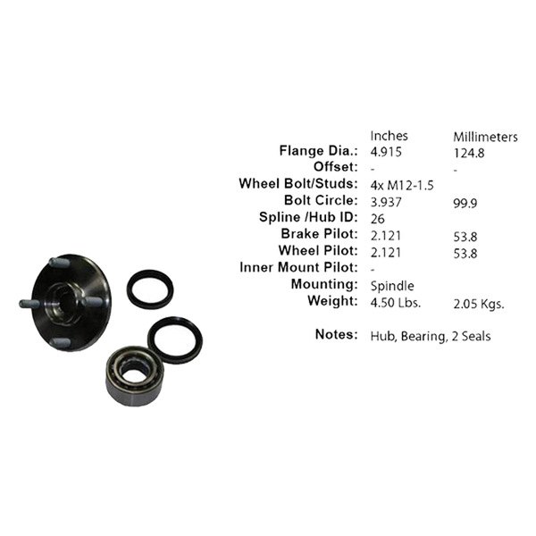 Centric® - C-Tek™ Front Standard Wheel Hub Repair Kit