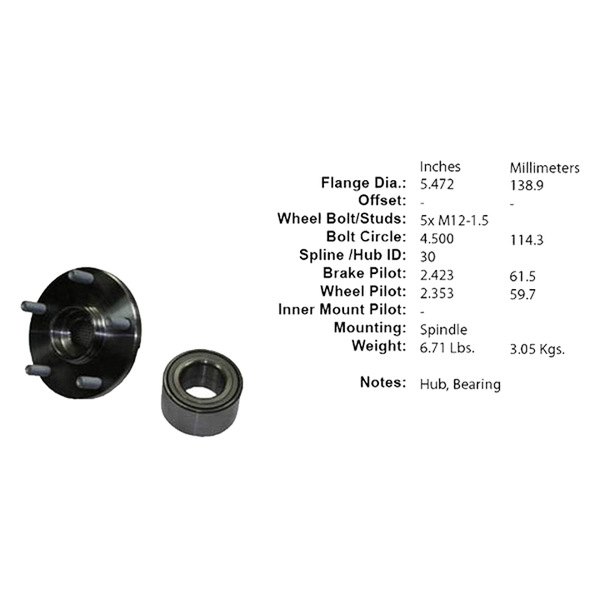 Centric® - C-Tek™ Front Standard Wheel Hub Repair Kit