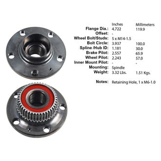 Centric® - Premium™ Rear Driver or Passenger Side Non-Driven Wheel Bearing and Hub Assembly