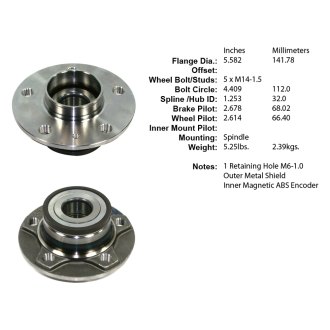 Centric® - Premium™ Rear Non-Driven Wheel Bearing and Hub Assembly