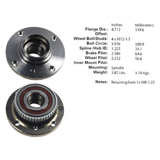 Centric® - C-Tek™ Front Passenger Side Standard Non-Driven Wheel Bearing and Hub Assembly